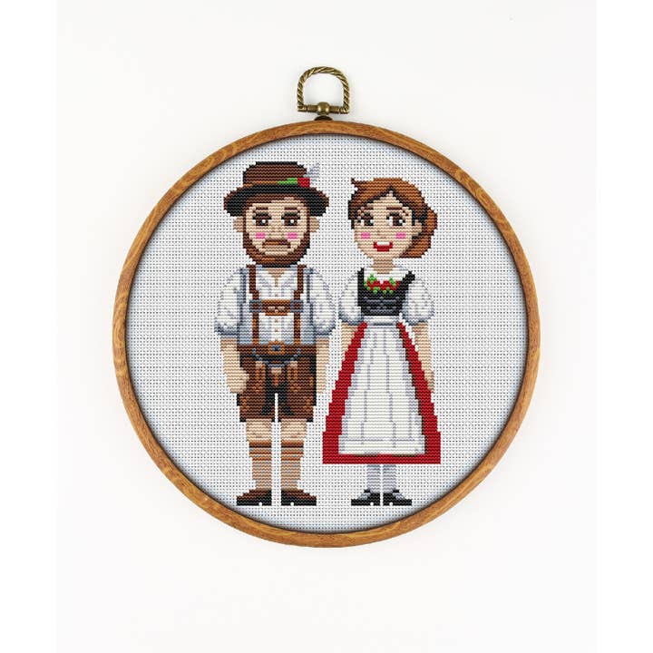 CS2424 Traditional German Clothing, Counted Cross Stitch Kit for wholesale by Awesome Pattern Studio