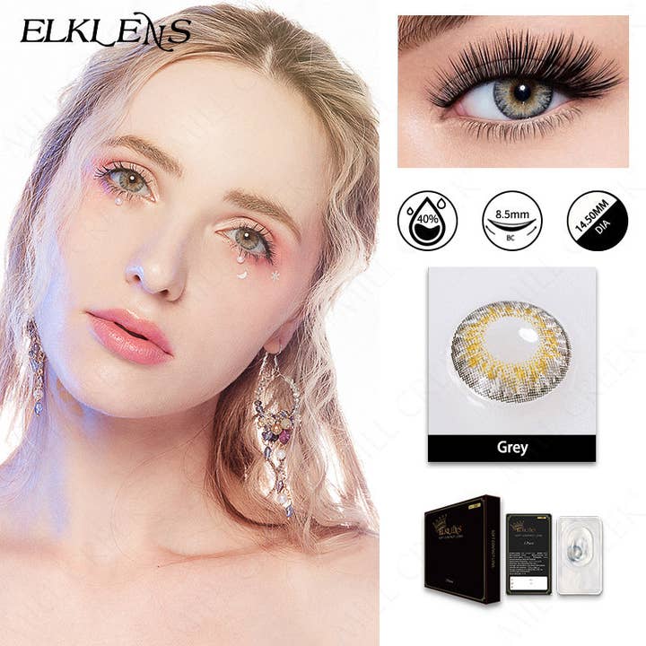 ELKLENS - Wholesale Contact Lenses - ELKLENS Exquisite Grey and Yellow Contact Lenses