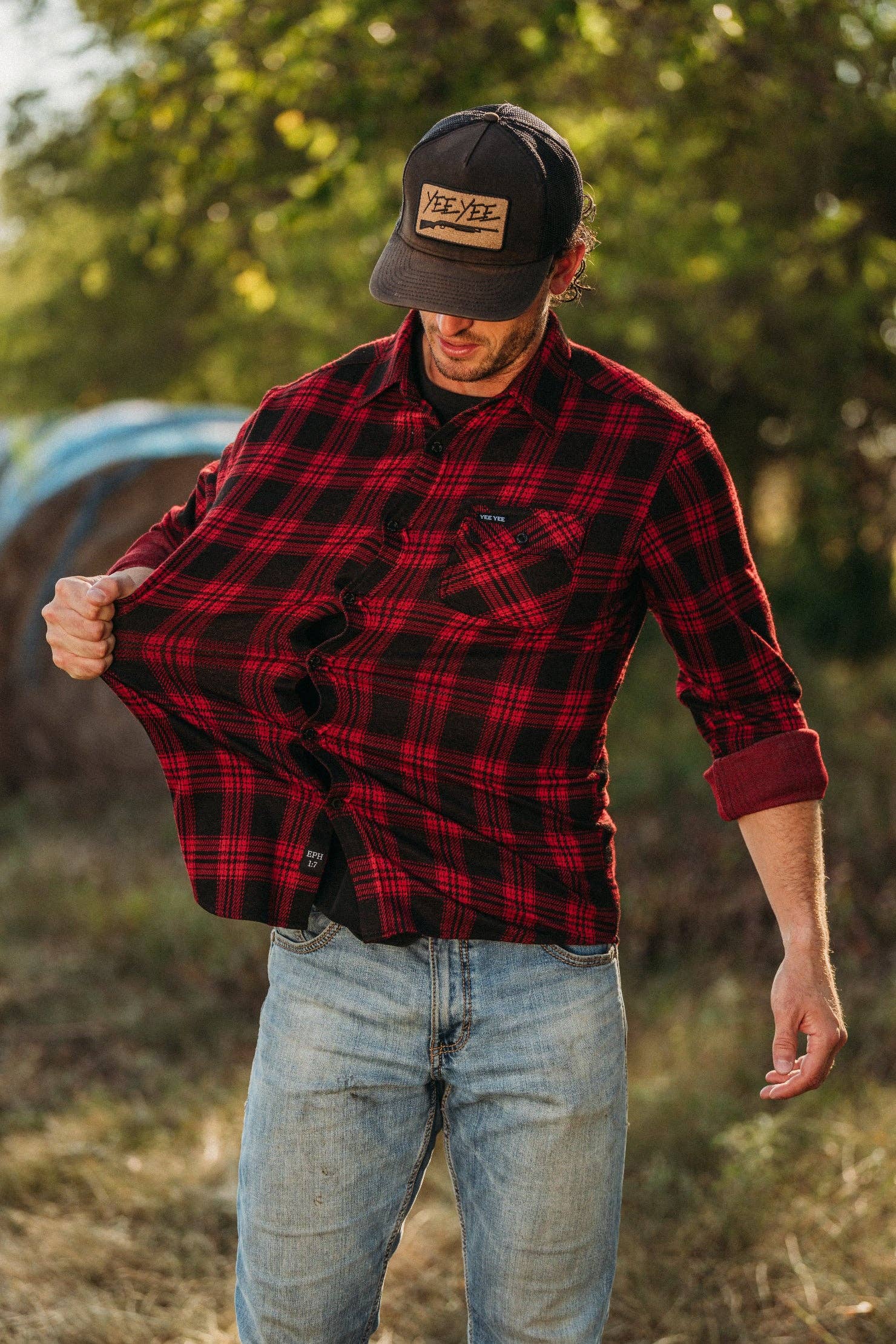 Yee Yee - Wholesale Button Down Shirt - Men's - Stretch Flannel1