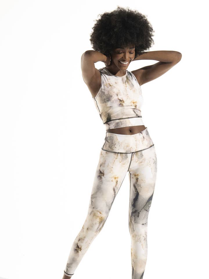 LEGGINGS A VITA ALTA CON STAMPA DREAMY DYE per la vendita all'ingrosso da parte di Playground