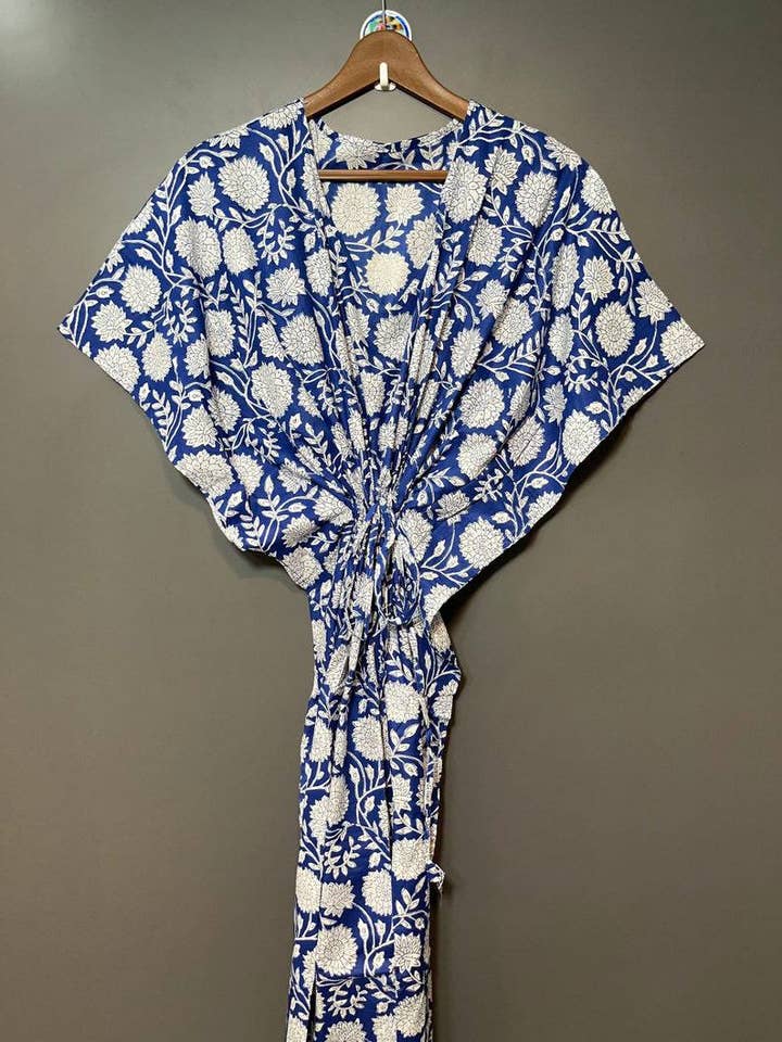 bhavnas boutique - Wholesale Kaftan - Women's - Cotton Kaftan 5 Pieces Floral Print Woman Dress Loungewear1