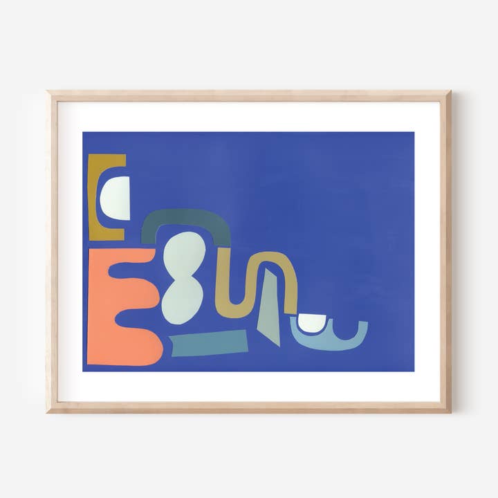 Modern Abstract Collage Art Print for wholesale by Ashtyn Sibinski Art