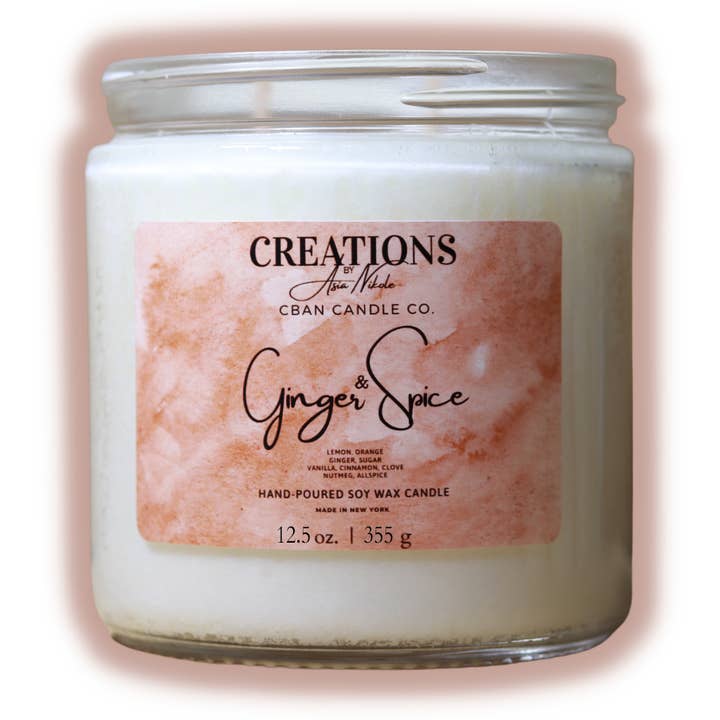 Ginger & Spice - Soy Wax Candle for wholesale by Creations By Asia Nikole