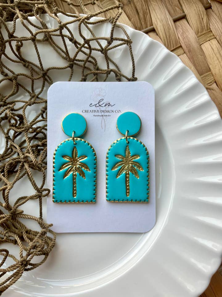 Palm Coast Earrings for wholesale by E & M Creative Design Co.