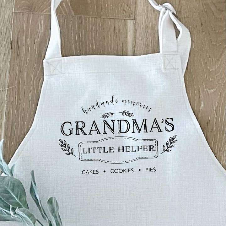 Grandma's Little Helper Child's Apron for wholesale by Elm Ridge Home