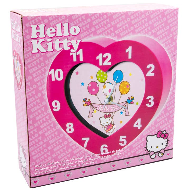 Joy Toy - Wholesale Wall Clock - Kids & Baby - HELLO KITTY HEART-SHAPED WALL CLOCK 21