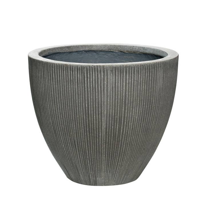 Jesslyn S #3 White Stripe vertic. L20,08inxW20,08inxH16,93in for wholesale by Pottery Pots