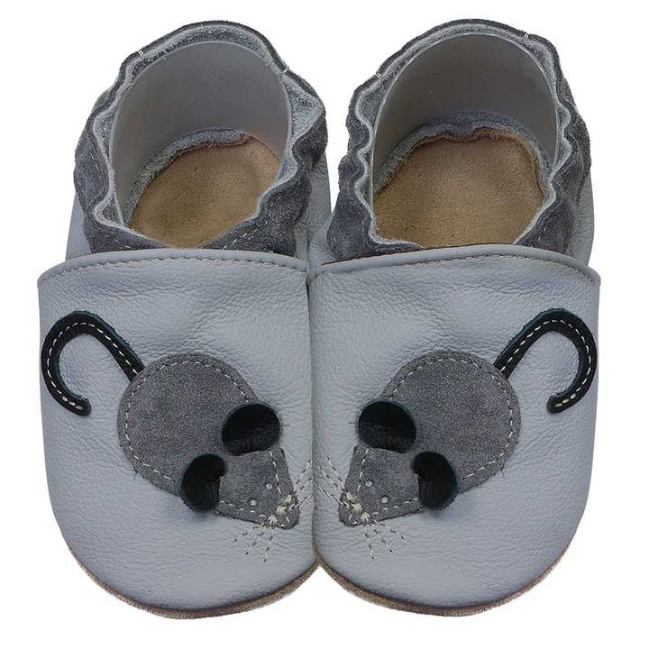 Crawling shoes mouse gray for wholesale by HOBEA-Germany GmbH