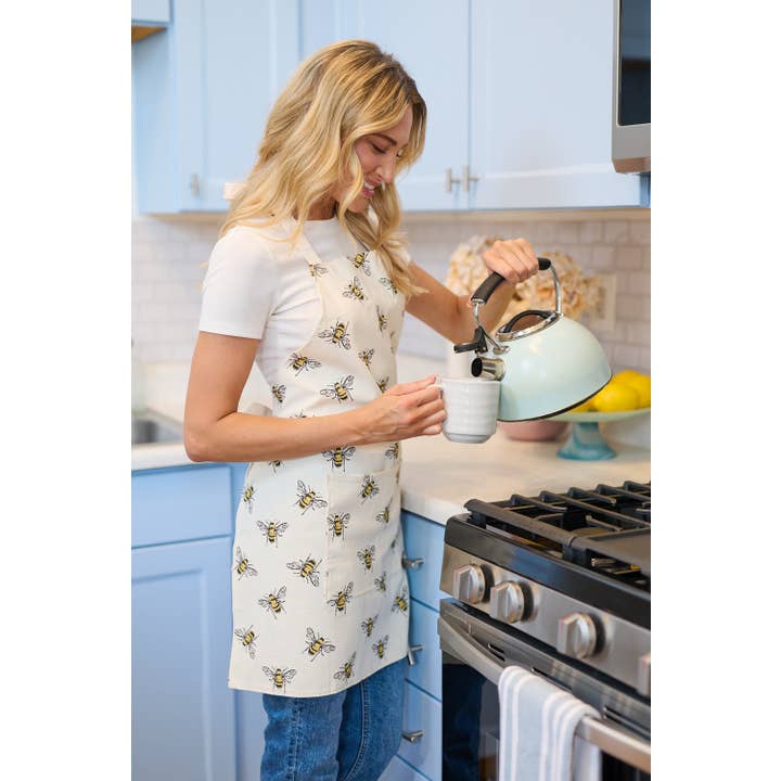 SM WARDROBE - Wholesale Apron - ALL OVER BUMBLE BEE PRINT APRON16