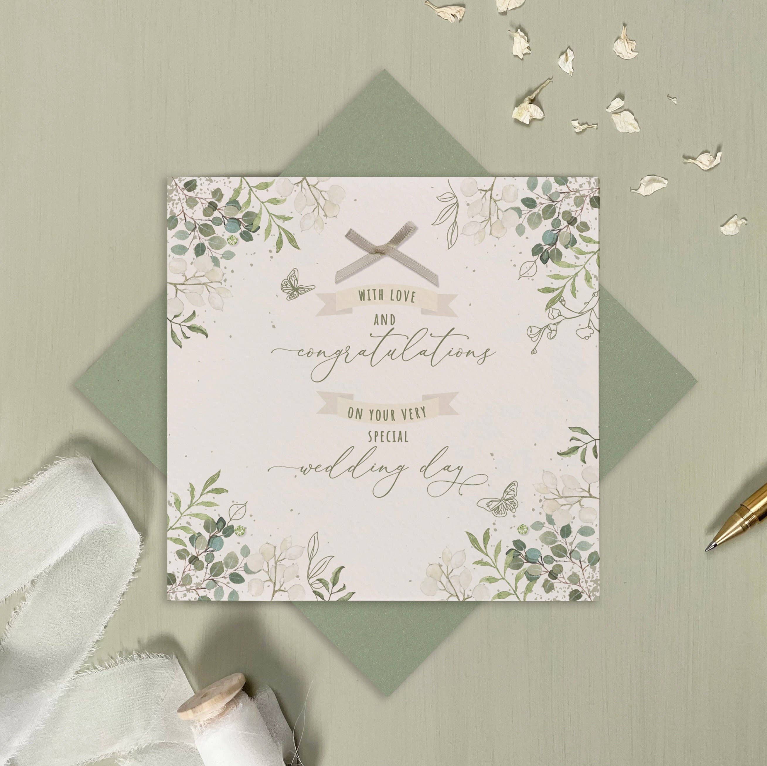 The Handcrafted Card Company - Wholesale Wedding Card - With Love and Congratulations on Your Very Special Wedding1