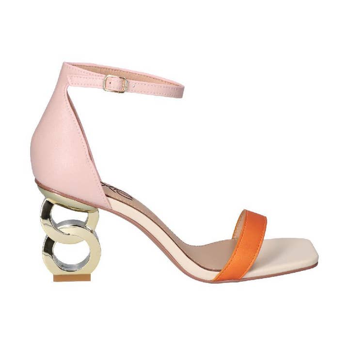 Sandalia Lilian 055 - Nude/Orange por atacado de Exé shoes