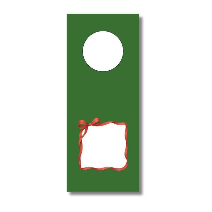 Red Christmas Bow Wine Bottle Gift Tags – Set of 6, USA Made for wholesale by Duncan Sister Designs