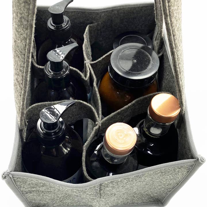 Salzmann Restwaren GmbH - Wholesale Wine Tote - Felt Beverage Carrier Gourmet Bag with Compartments5