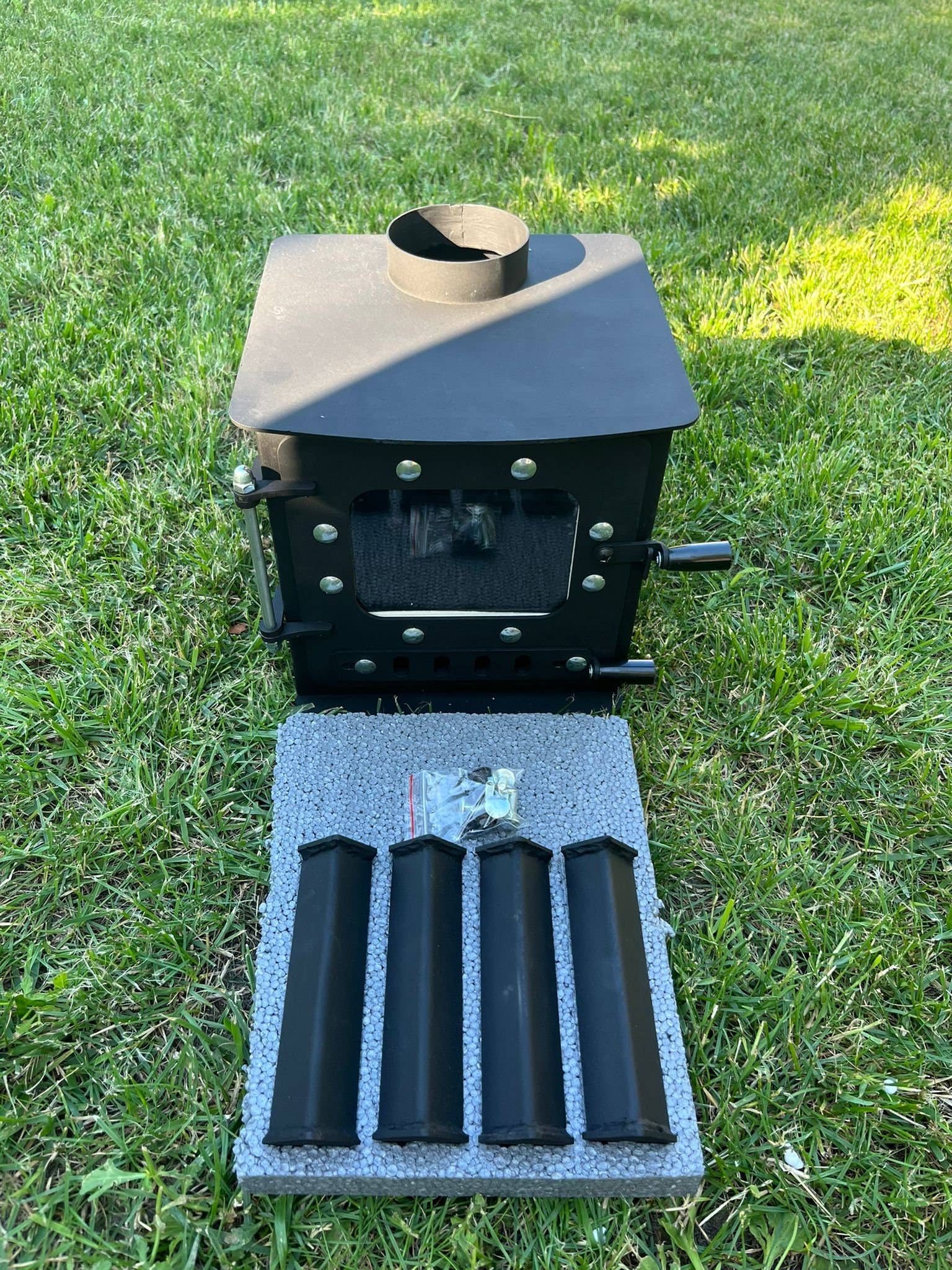 blackseametalworks – wholesale Fire pit – Tiny Wood Burning Stove, Tiny House, Rv, Caravan Stove (4 Inches Flue Outlet)5