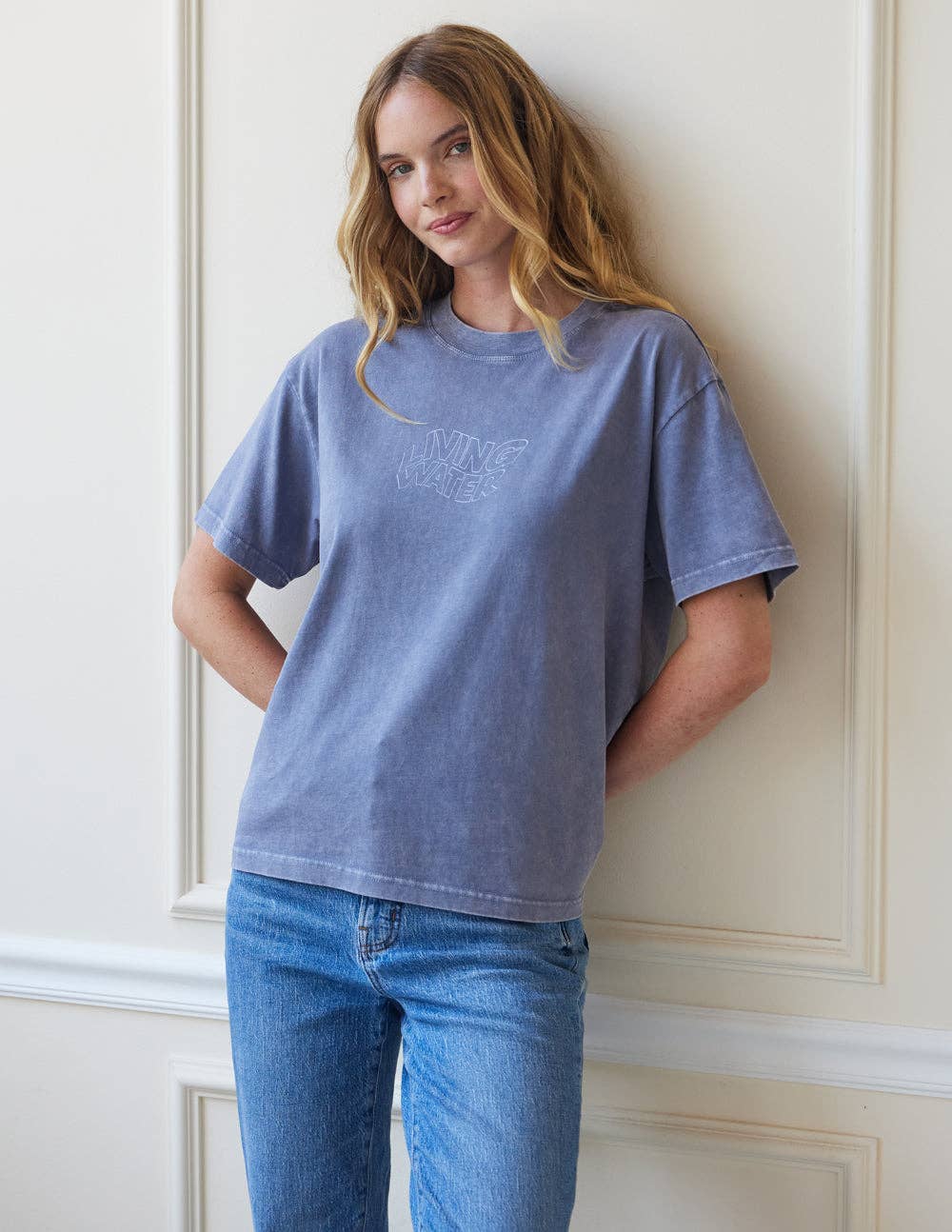 Elevated Faith - Wholesale Screen Printed T-Shirt - Unisex - Living Water Blue Unisex Tee6