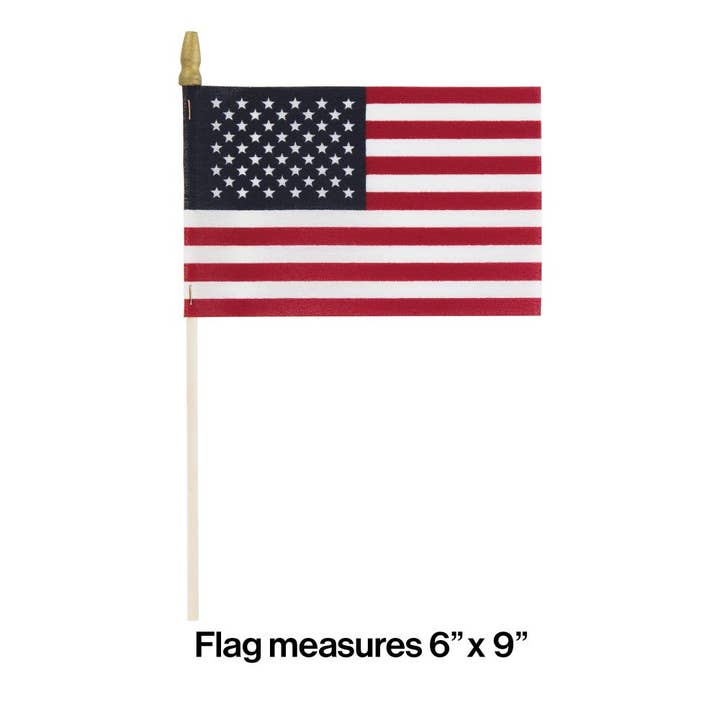 Bulk Party Decor - Wholesale Flag - Bulk Small Cloth American Flags (36 per Case)3