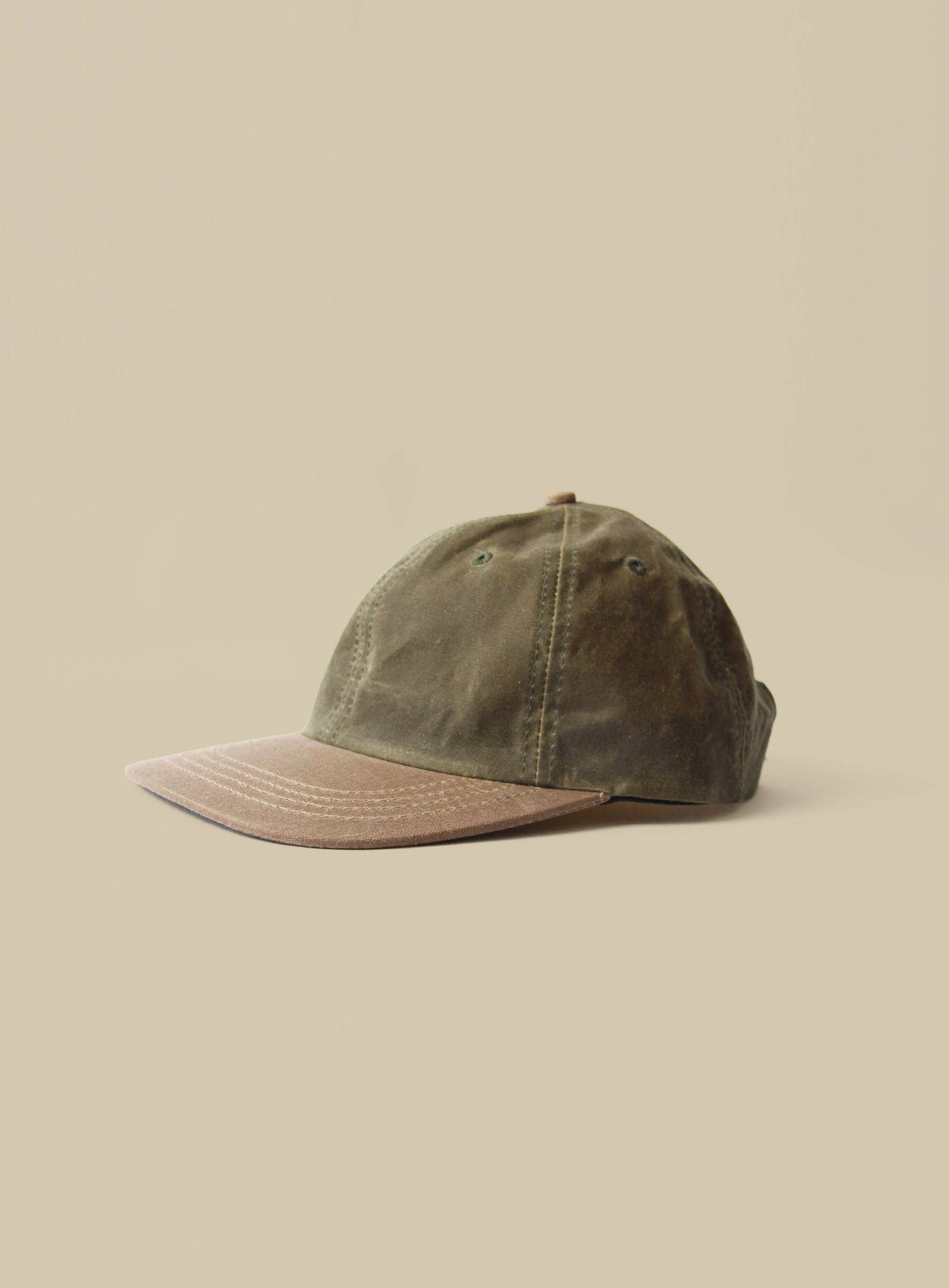 Muttonhead - Wholesale Baseball Cap - Unisex - 6 Panel - Blank - Army/Field Tan Waxed Cotton Canvas0