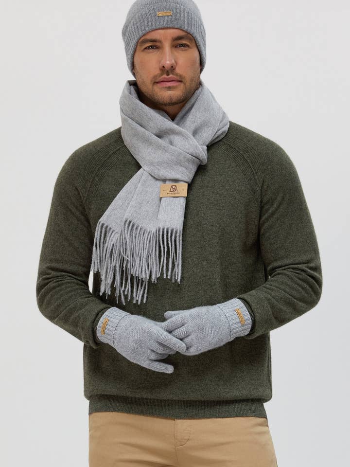 Klassisk vävd halsduk i lammull för wholesale av Bellemere