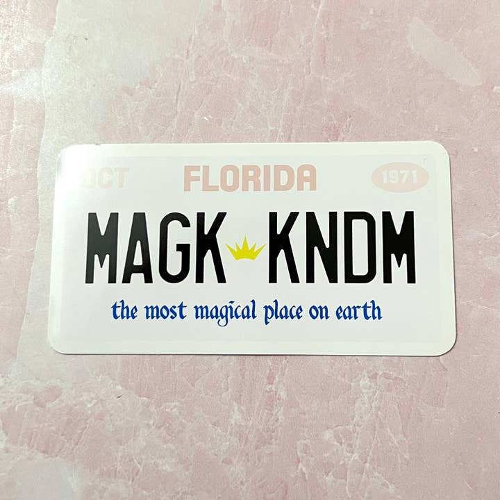 Magic Kingdom nummerplade klistermærke for engroshandel hos Charmed & Cozy
