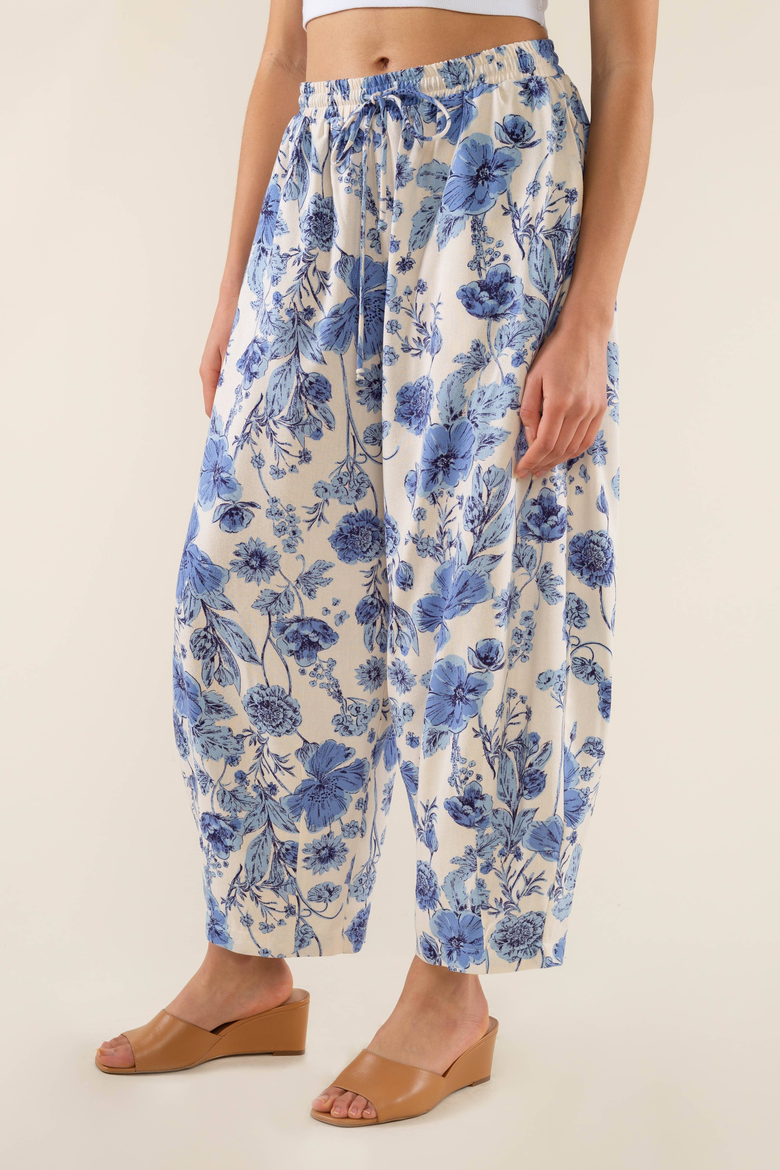 NLT - Wholesale Pants - Women's - Sonoma Floral Lantern Pant w/ Drawstrings7