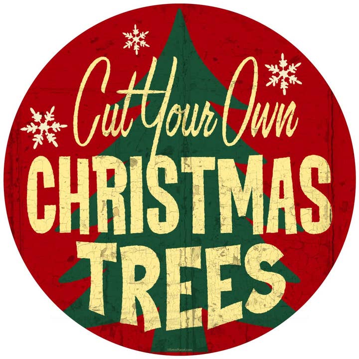 Autocollant mural Cut Your Own Christmas Trees pour la vente par RetroPlanet