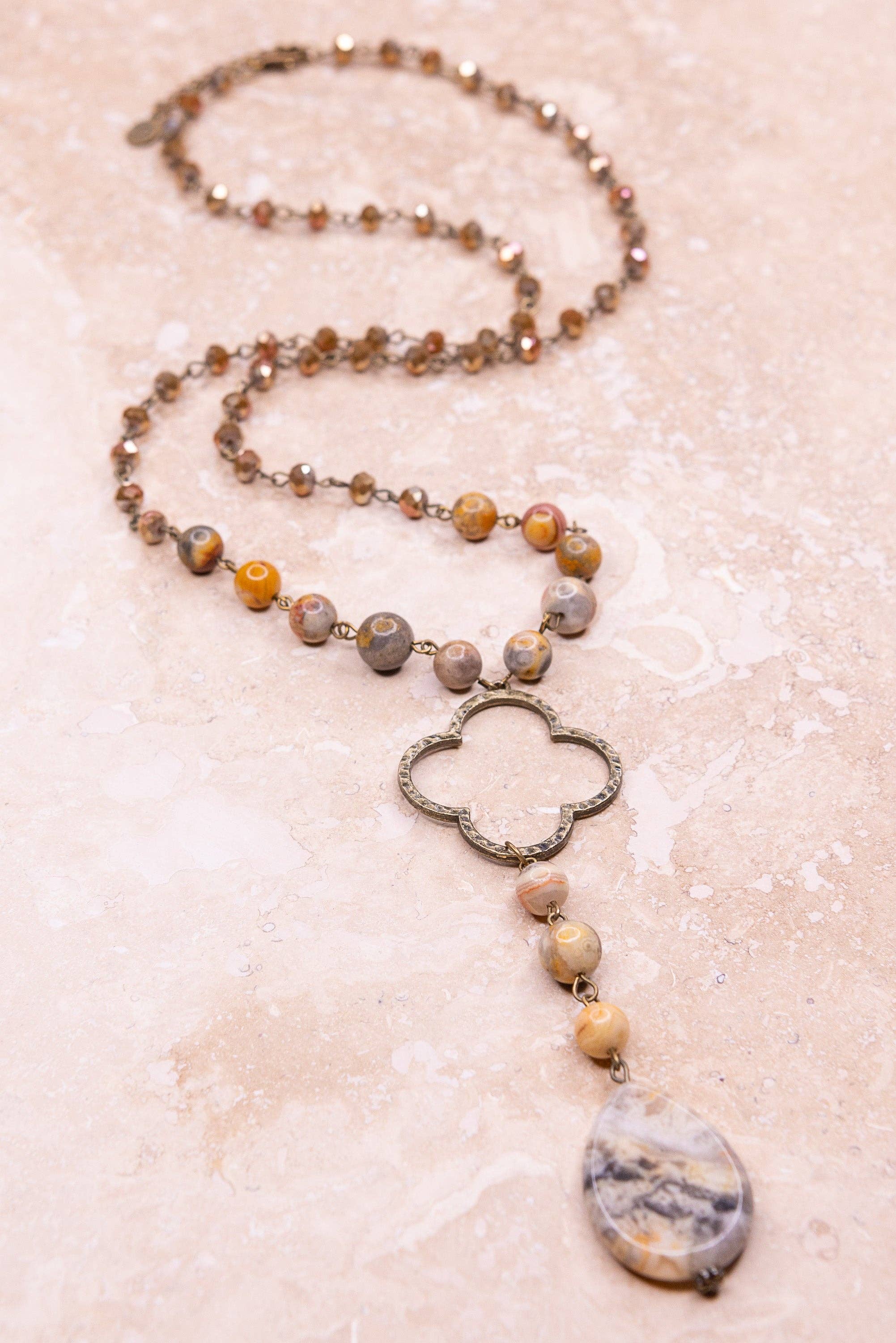 Dylan Designs - Wholesale Pendant/Charm Necklace - Alani Necklace in Taupe0