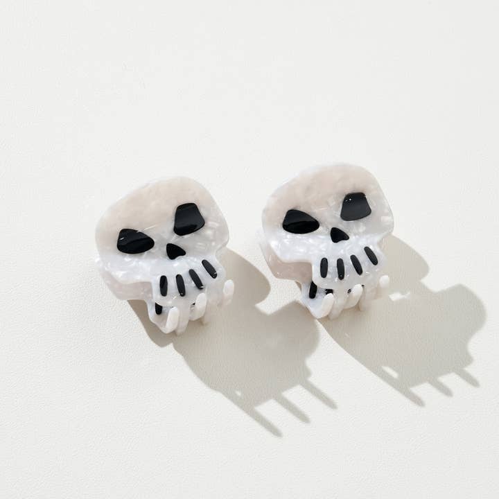 Adorro - Wholesale Hair Clip - Women's - Spooky Skull | Halloween Claw Clip 2