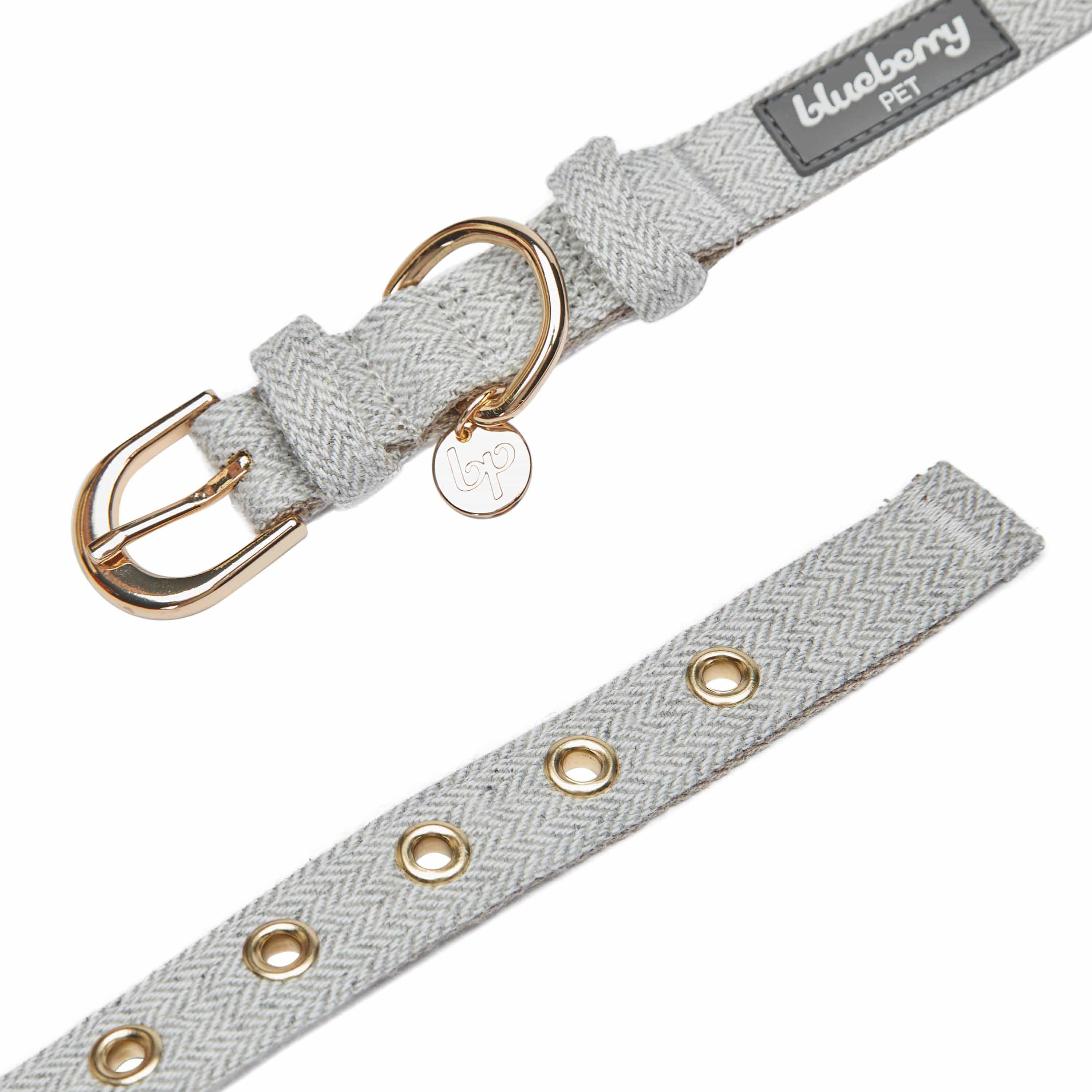 Blueberry Pet - Vendita all'ingrosso Collare - Cani - Collare per cane in tweed testurizzato con papillon staccabile5