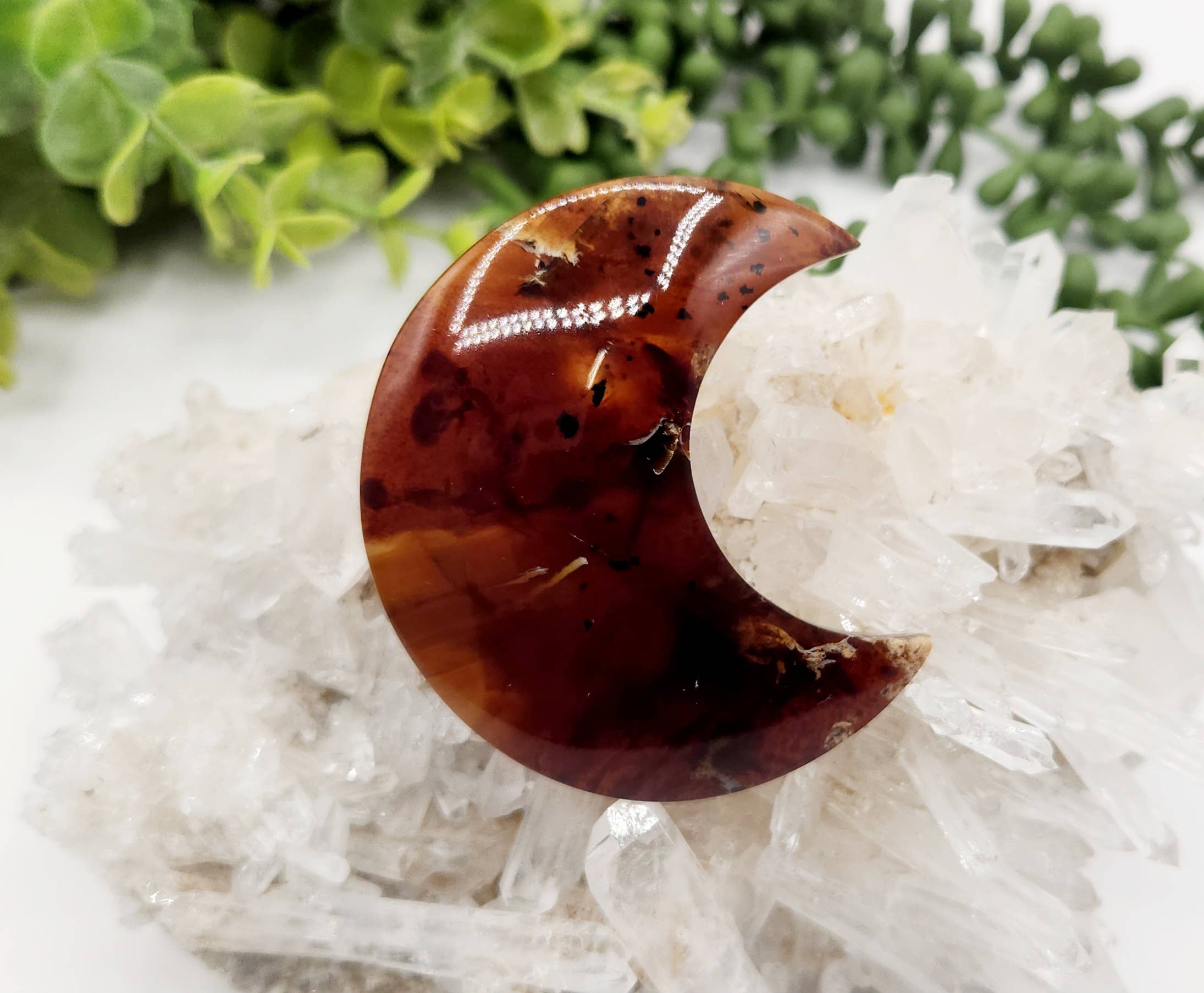 Meraki Gemstones - Wholesale Spiritual Stone/Crystal - Amber Moon Shape (Approximately 50mm) 100% Natural Amber7