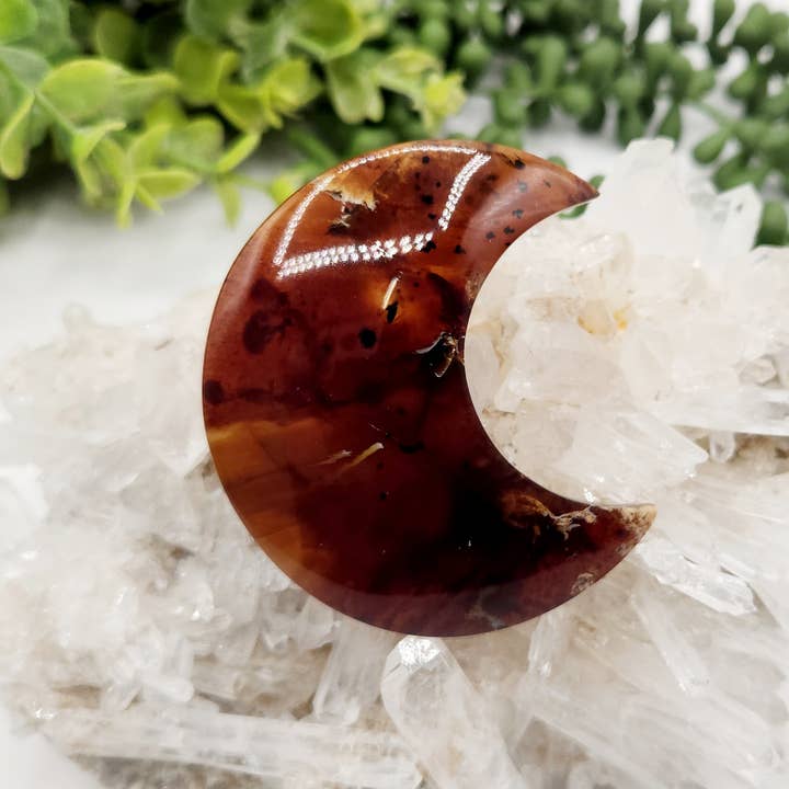Meraki Gemstones - Wholesale Spiritual Stone/Crystal - Amber Moon Shape (Approximately 50mm) 100% Natural Amber7
