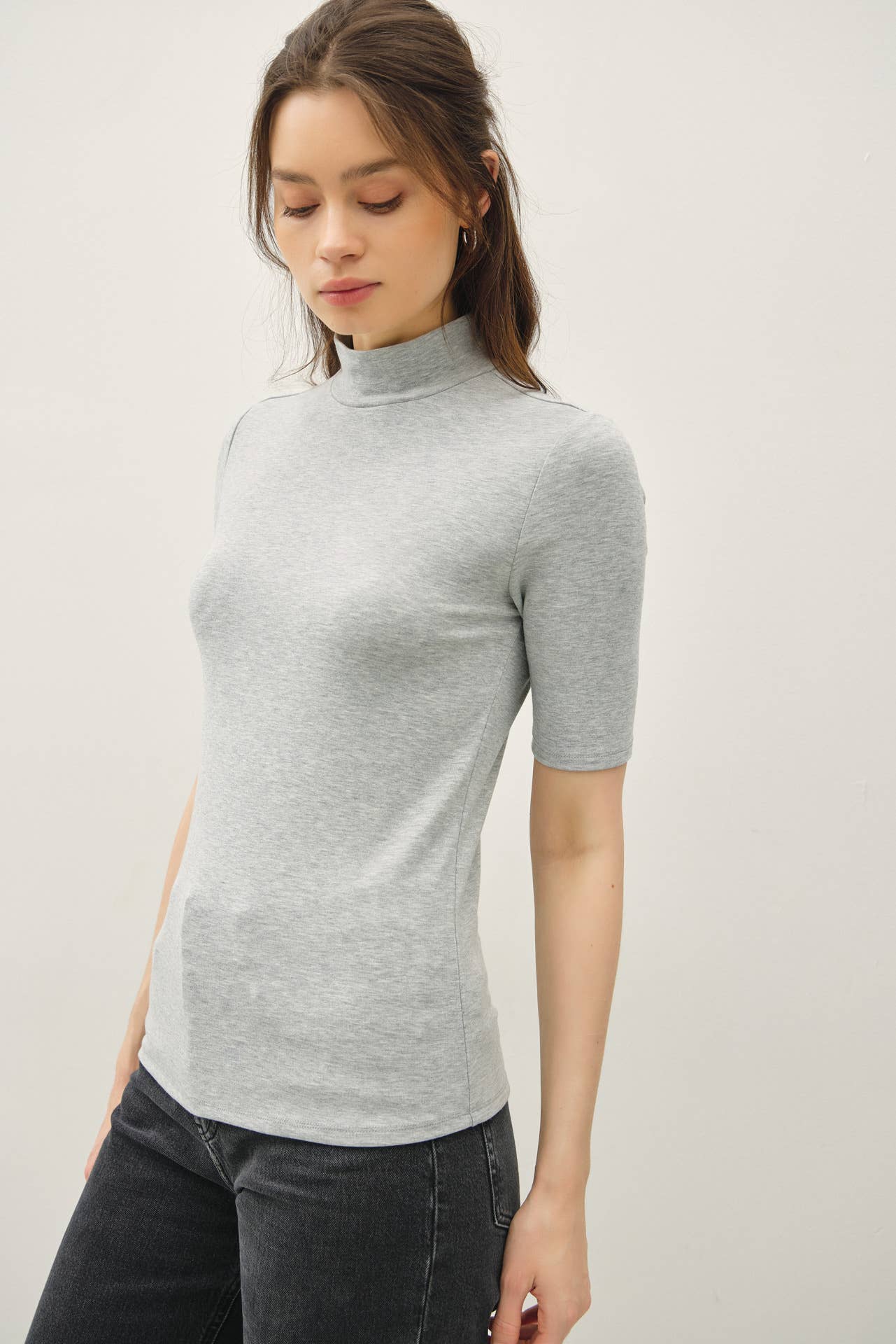 Be Cool - Vente Haut en maille – femme - HAUT EN MAILLE À COL MONTANT À MANCHES COURTES12