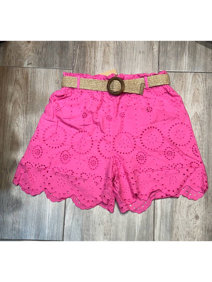 LÉA & LUC - Wholesale Shorts - Women's - Broderie anglaise shorts in 100% cotton REF. 250228