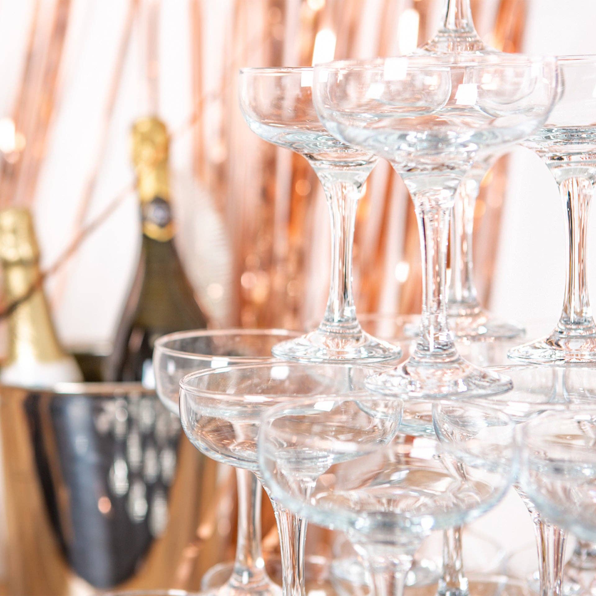 Rinkit Ltd - Wholesale Cocktail/Liquor Glass - Rink Drink Champagne Tower - 4 Tier (30 Glasses)1