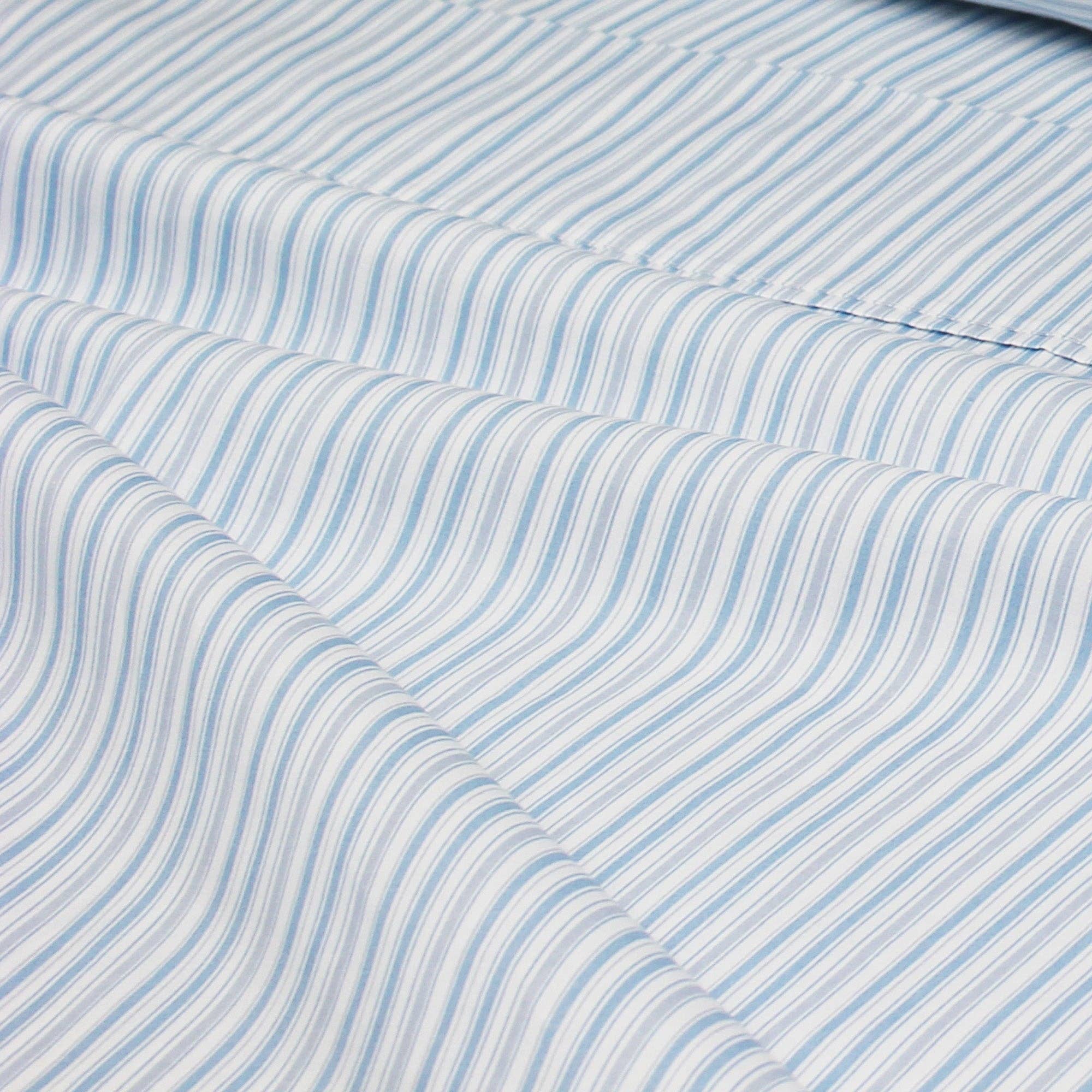 Mélange Home - Vente Parures de lit - Ensemble de draps en percale de coton imprimé à rayures16