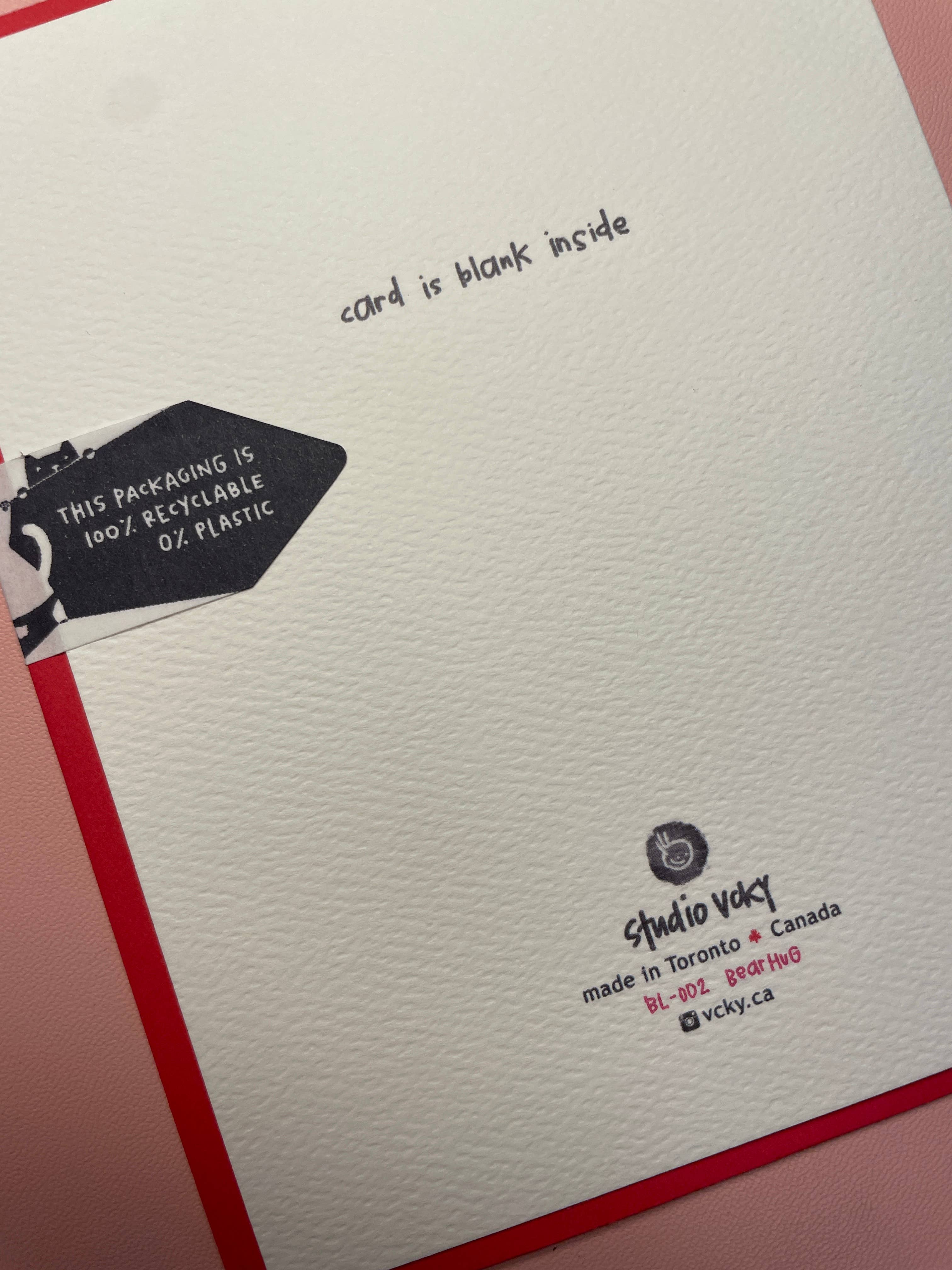 studio vcky - Wholesale Love Card - Greeting Card - Bear Hug2