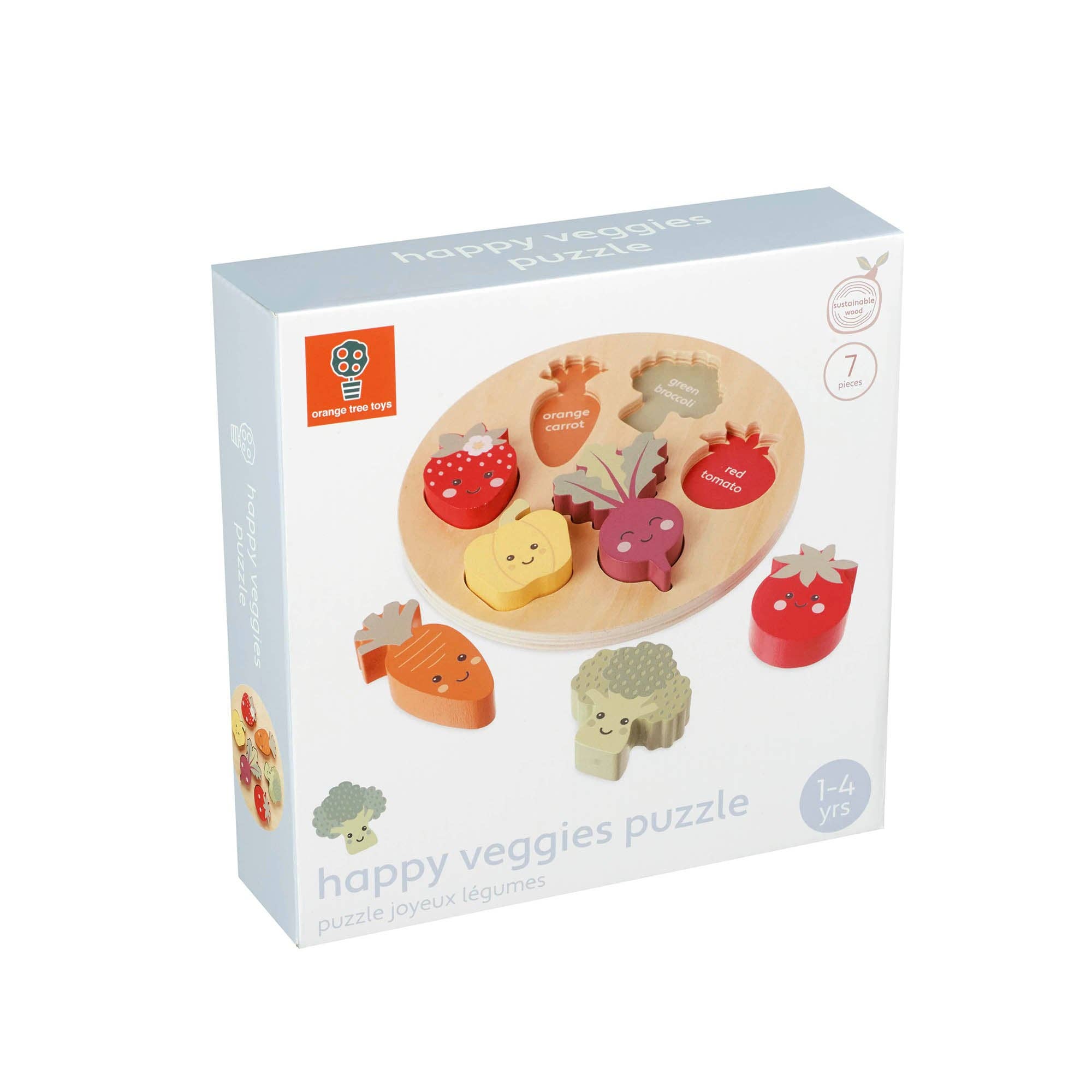 Orange Tree Toys - Wholesale Puzzle - Kids - Happy Veggies Wooden Puzzle8