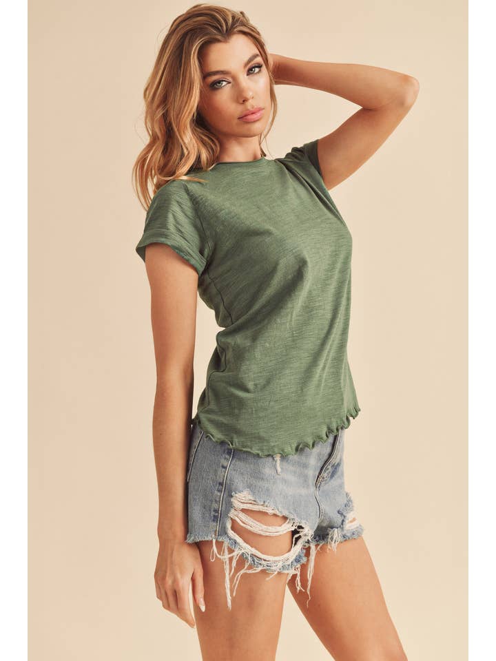 AEMI + CO - Wholesale T-Shirt - Women's - 8219BK Gwen Tee 1
