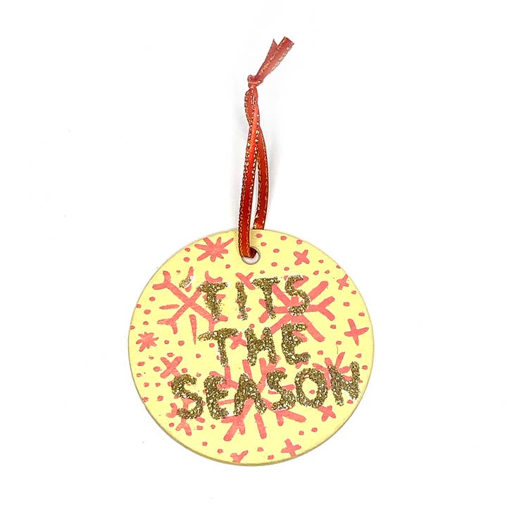 Ornamento Dorado 'Tits The Season' para venta al por mayor de Robin Good Art & Design