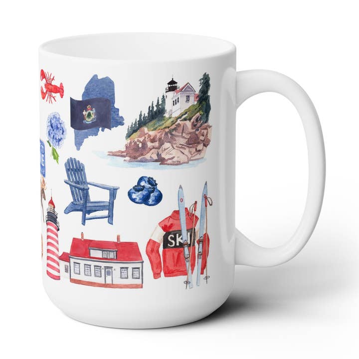 Maine per sempre! Tazza in ceramica per la vendita all'ingrosso da parte di The Muddy Dog