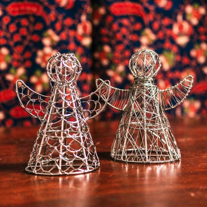 Mira Fair Trade - Wholesale Decorative Figurine - Wire Angels (Set of 2)