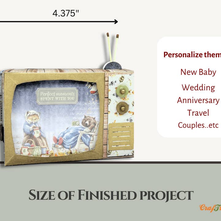 CrafTreat - Wholesale DIY craft kit - CrafTreat TV Pop up Mini DIY Scrapbook Blank - 1 Black2