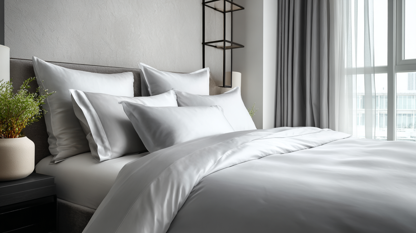 Argent Taies d'oreiller en soie Sillo (Queen), paquet de 2 + trousse de toilette anti-acné en vente sur Faire2