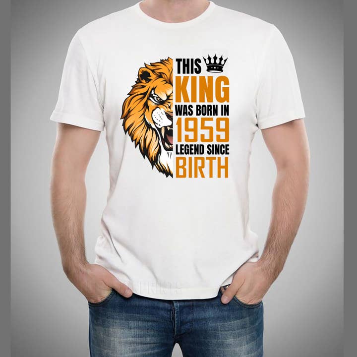LA Shirt Company - Wholesale T-Shirt (Graphic) - Men's - The King Was Born (Choose your Year 1951 to 1960) Men's Tee8