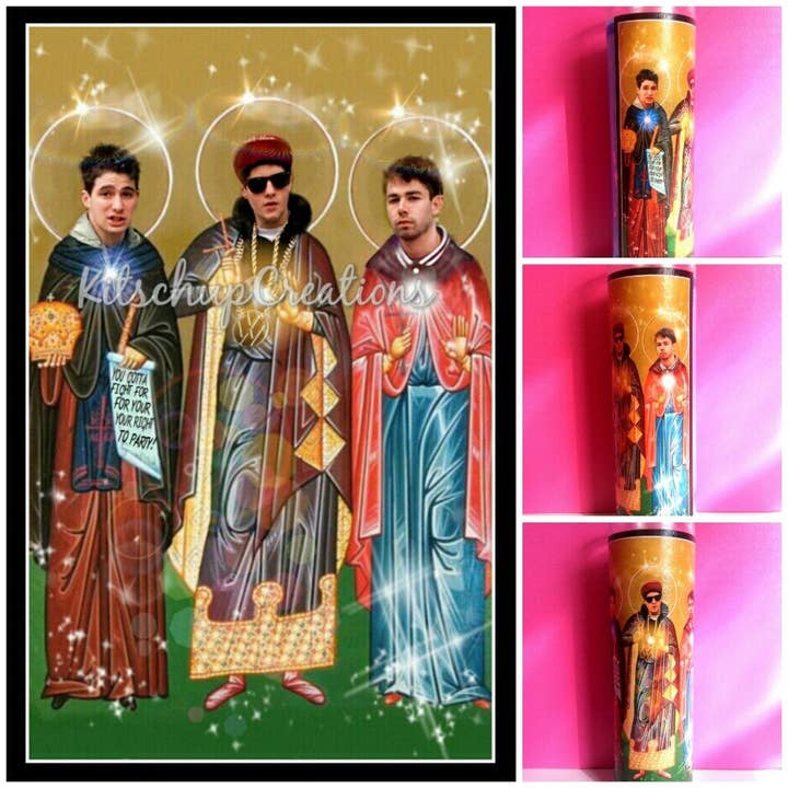Beastie Boys Prayer Candle for wholesale by Kitschup Creations