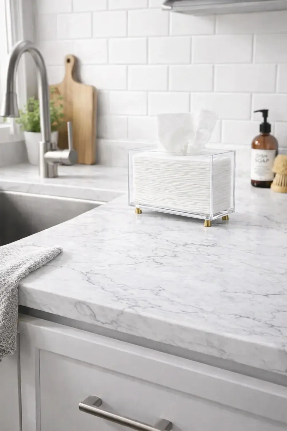 Krifts Products - Wholesale Paper Towel Holder - Acrylic Paper Towel Holder & Dispenser for Kleenex-Style2