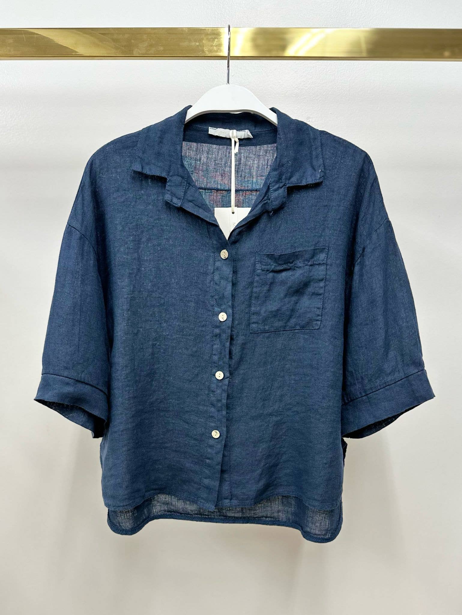 MILIO MILANO - Wholesale Button Down Shirt - Women's - LINEN 3/4 SLEEVE BUTTON DOWN SHIRT (44051/154201)10