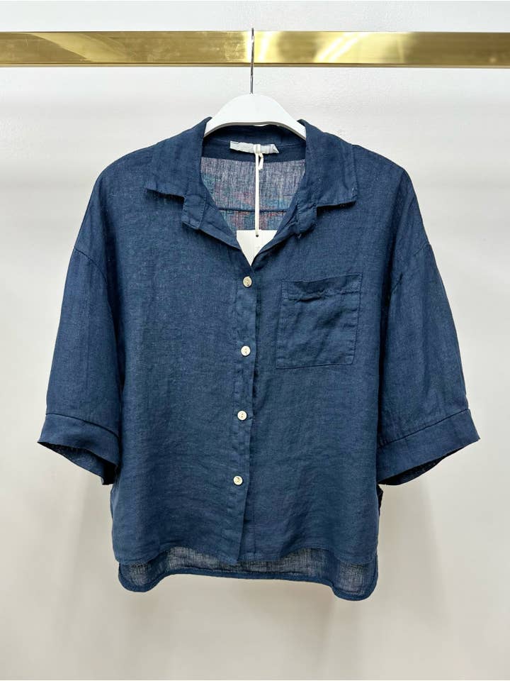 MILIO MILANO - Wholesale Button Down Shirt - Women's - LINEN 3/4 SLEEVE BUTTON DOWN SHIRT (44051/154201)10