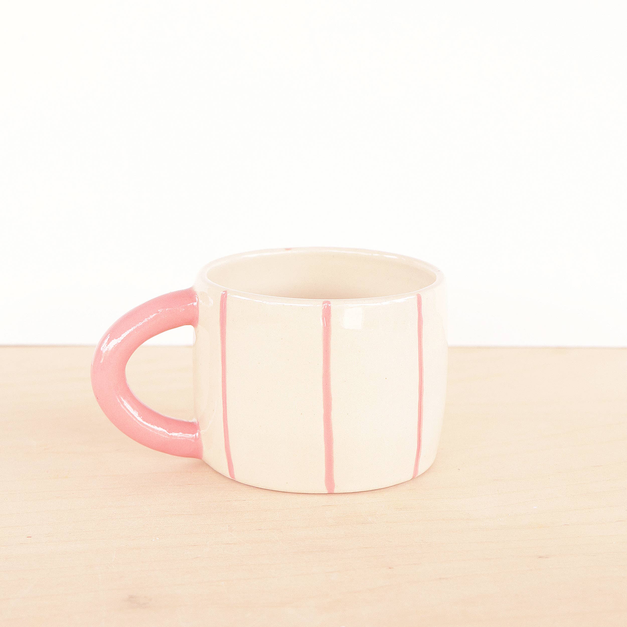 Nightshift Ceramics - Wholesale Coffee Mug - Short Ceramic Coffee Mug - Stripes0