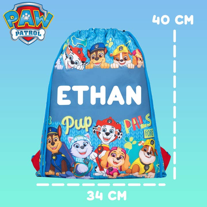 Fringoo Group Ltd – wholesale Drawstring bag – kids – Personalised Drawstring Bag - Paw Patrol1
