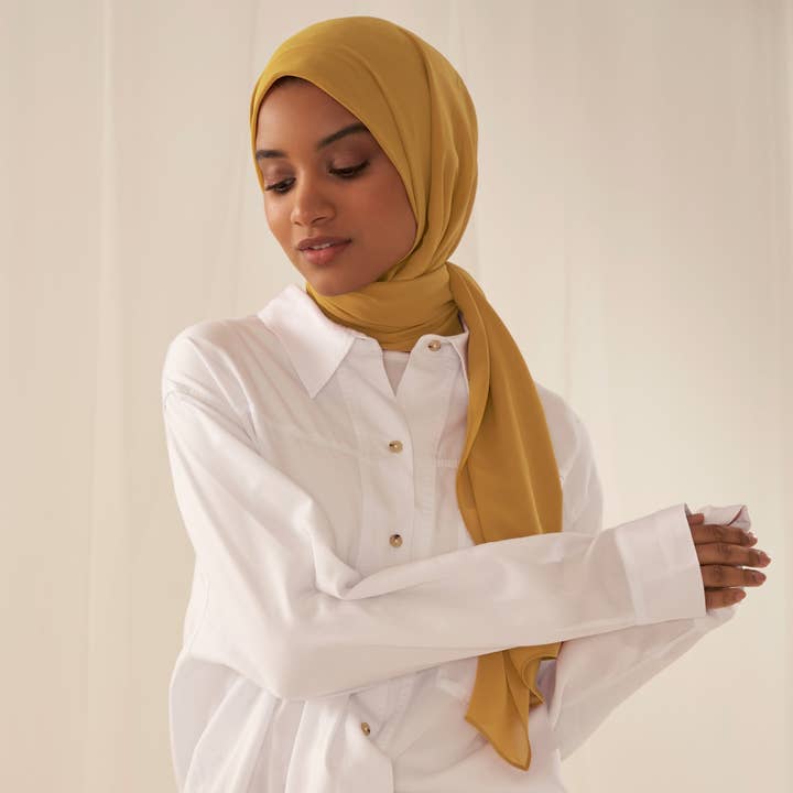 Everyday Chiffon Hijab - Dark Honey for wholesale on Faire1